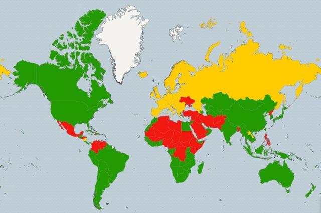 Pogledajte mapu najbezbednijih zemalja u svetu
